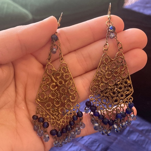 💙Vintage gold dangle earrings💙 - Picture 9 of 17